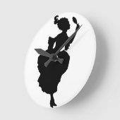 Sublime Marie Antoinette Silhouette Clock Ronde Klok (Hoek)