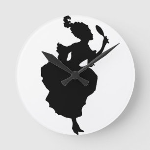 Sublime Marie Antoinette Silhouette Clock Ronde Klok