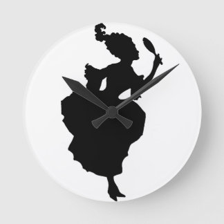 Sublime Marie Antoinette Silhouette Clock Ronde Klok