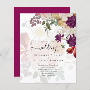 Sublime Mulberry oranje Floral Wedding Suite