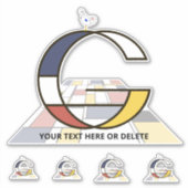 Sublime Neoplasticisme Art Monogram. Brief G Sticker (Voorkant)