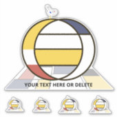 Sublime Neoplasticisme Art Monogram. Brief O Sticker (Voorkant)