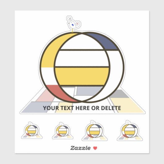 Sublime Neoplasticisme Art Monogram. Brief O Sticker (Vel)