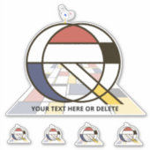 Sublime Neoplasticisme Art Monogram. Brief Q Sticker (Voorkant)