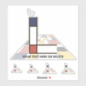 Sublime Neoplasticisme Art Monogram. Letter L Sticker (Vel)