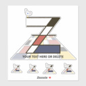 Sublime Neoplasticisme Art Monogram. Letter Z Sticker (Vel)