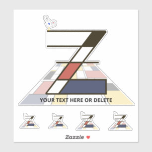 Sublime Neoplasticisme Art Monogram. Letter Z Sticker