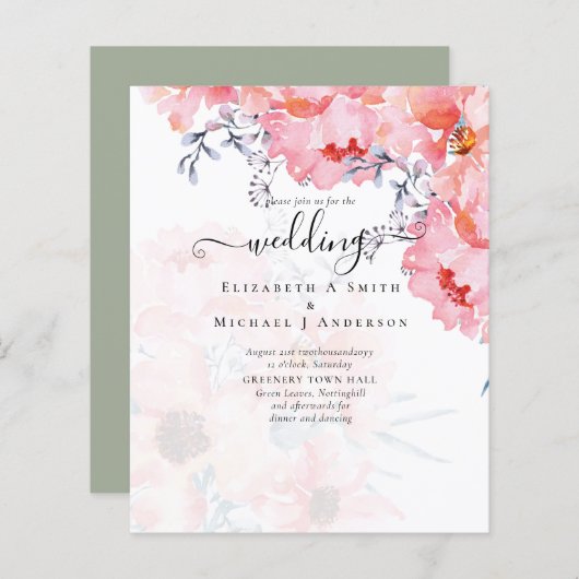 Sublime Pink Blossom WEDDING SUITE - BEGROTING (Voorkant / Achterkant)