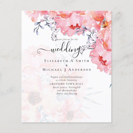 Sublime Pink Blossom WEDDING SUITE - BEGROTING (Voorkant)
