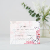 Sublime Pink Blossom WEDDING SUITE - BEGROTING Briefkaart (Staand voorkant)