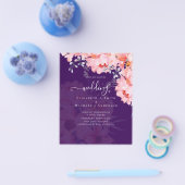 Sublime Pink Blossom WEDDING SUITE - BEGROTING Flyer (Enkel)