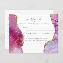 Sublime Roze AGATE Gouden Glitter Bruiloft Chic