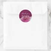 Sublime Roze AGATE Gouden Glitter Trouw Chic Ronde Sticker (Tas)