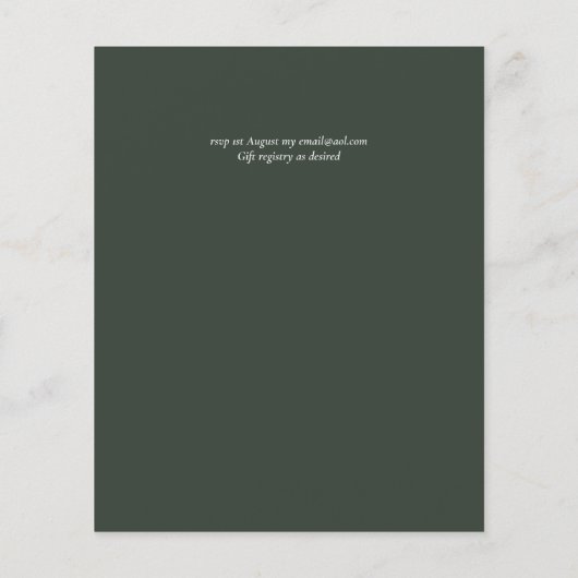 Sublime Smeraldgroene Gouden Agaat Huwelijk Flyer (Achterkant)