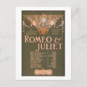 Sublime Tragedie van Shakepeare "Romeo & Juliet" Briefkaart (Voorkant)