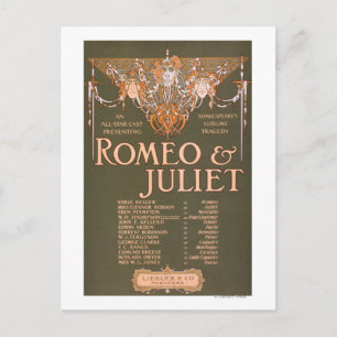 Sublime Tragedie van Shakepeare "Romeo & Juliet" Briefkaart