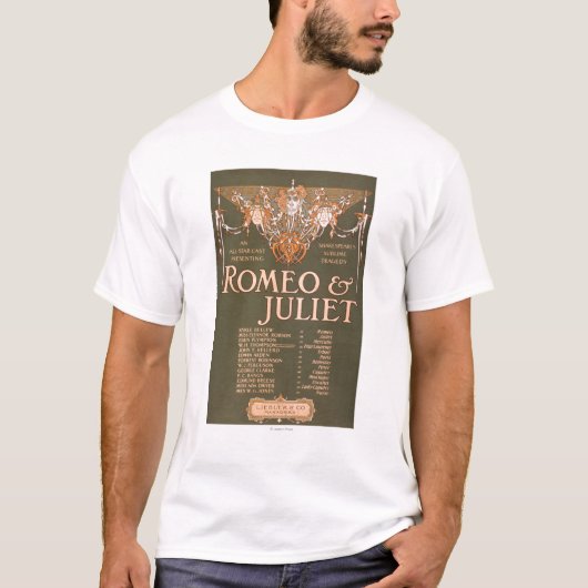 Sublime Tragedie van Shakepeare "Romeo & Juliet" T-shirt (Voorkant)