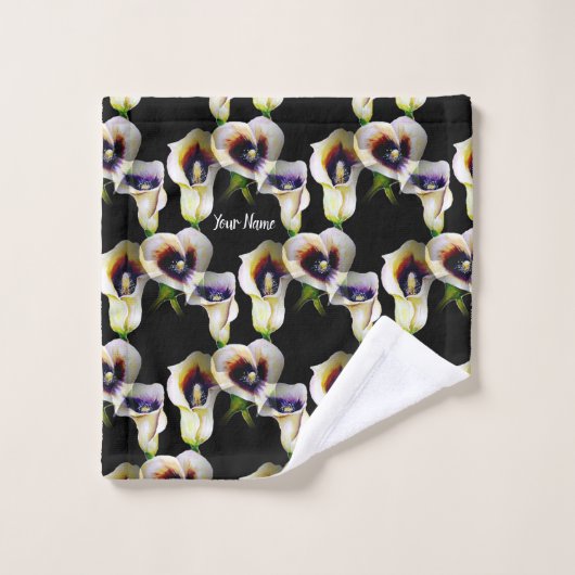Sublime Waterverf Arum Calla Lilies Bad Handdoek (Wasdoekje)