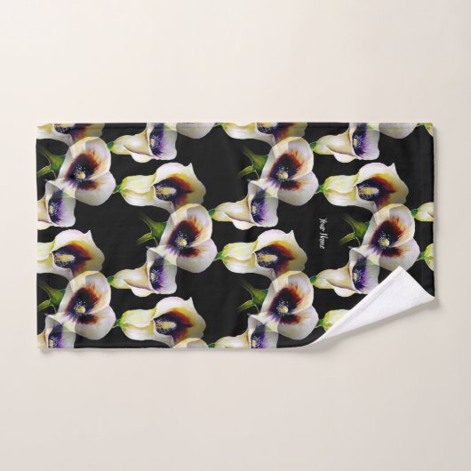 Sublime Waterverf Arum Calla Lilies Bad Handdoek (Handdoek)