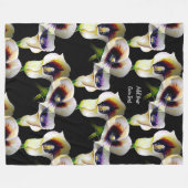 Sublime Waterverf Arum Calla Lilies Fleece Deken (Voorkant (Horizontaal))