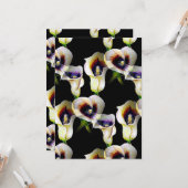 Sublime Waterverf Arum Calla Lilies Kaart (Voorkant / Achterkant in situ)