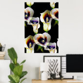 Sublime Waterverf Arum Calla Lilies Poster (Thuiskantoor)