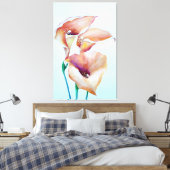 Sublime Waterverf Calla Lilies Canvas Afdruk (Insitu (Slaapkamer))