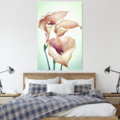 Sublime Waterverf Calla Lilies Canvas Afdruk (Insitu (Slaapkamer))
