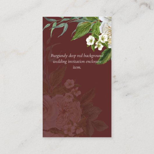 Sublime Wedding Invitations DETAILS Enclosure Roos Informatiekaartje (Achterkant)