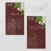 Sublime Wedding Invitations DETAILS Enclosure Roos Informatiekaartje (Voorkant / Achterkant)