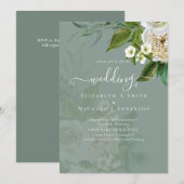 Sublime Wedding Suite - White Roses Kaart (Voorkant / Achterkant)