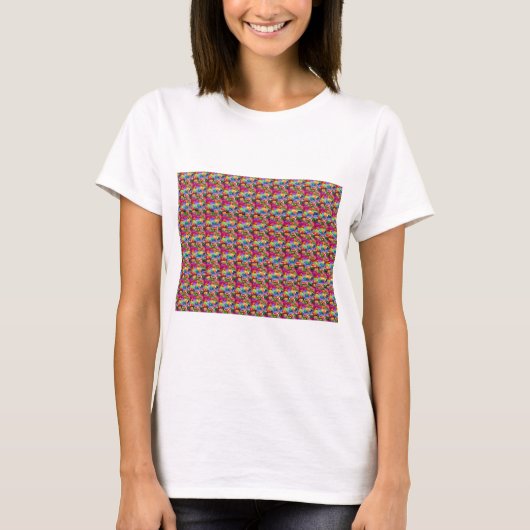 Subliminal Stereogram Text Message I am Lovely T-shirt (Voorkant)