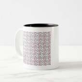 Subliminal Stereogram Text Message I am Strong Tweekleurige Koffiemok (Voorkant links)