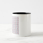 Subliminal Stereogram Text Message I am Strong Tweekleurige Koffiemok (Center)