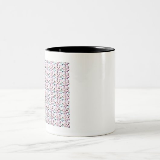 Subliminal Stereogram Text Message I am Strong Tweekleurige Koffiemok (Center)