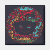 Subliminale Word Art voor reddit sociale pictogram Magneet (Voorkant)