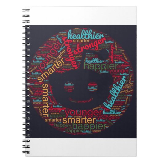 Subliminale Word Art voor reddit sociale pictogram Notitieboek (Voorkant)