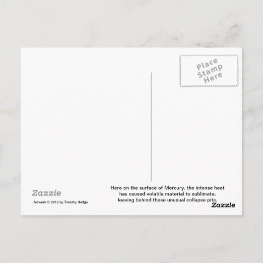 Sublimingspits voor kwik briefkaart (Achterkant)