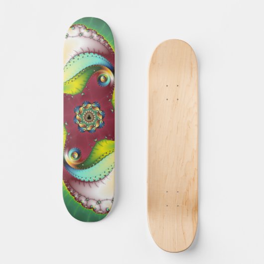 Subltle Glow - Fractal Art Persoonlijk Skateboard (Voorkant)