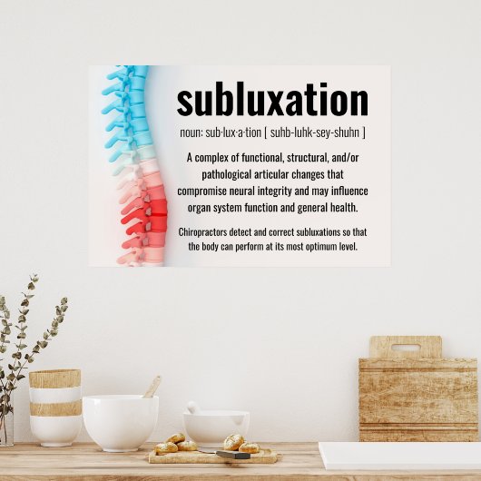 Subluxdefinitie chiropraktijk poster (Keuken)