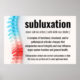 Subluxdefinitie chiropraktijk poster