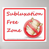 Subluxe vrijzone Chiropractic Wall Sign Poster (Voorkant)