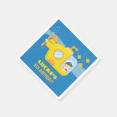 Submarine Boy Onderwater Verjaardagsfeestje Servet (Hoek)