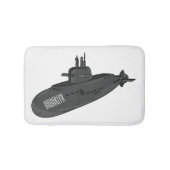 Submarine cartoon illustration badmat (Voorkant)