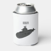 Submarine cartoon illustration blikjeskoeler (Blikje Achterkant)