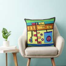 Submarine Life Sinaasappel Geel Blauw Groen