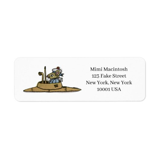 Submarine Muis Retour Adres Labels (Voorkant)