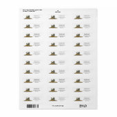 Submarine Muis Retour Adres Labels (Full Sheet)