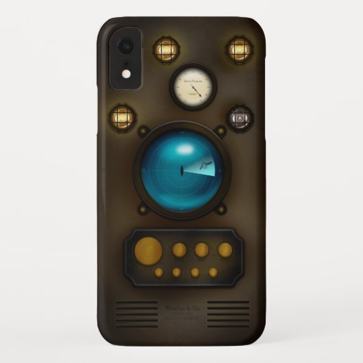 Submarine Ship Control Room Steampunk Tech Case-Mate iPhone Case (Achterkant)