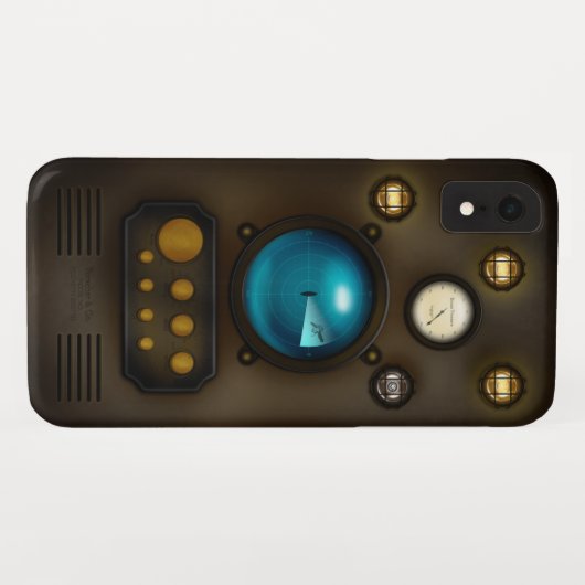 Submarine Ship Control Room Steampunk  Tech Case-Mate iPhone Case (Achterkant (horizontaal))